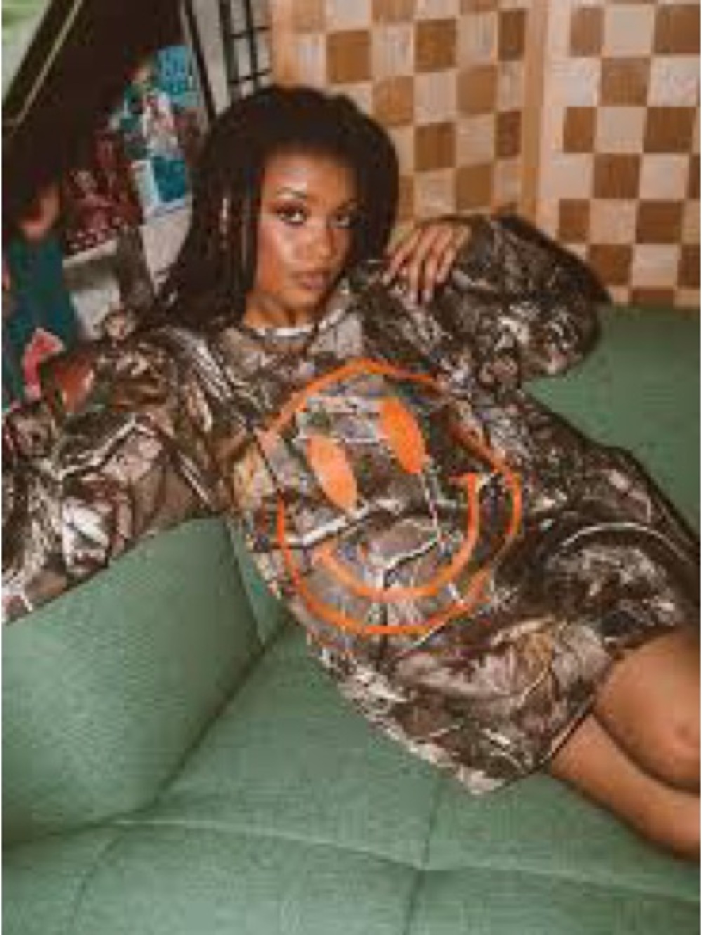 Dressed in LALA The World Needs Your Magic Oversized Long Camo Tee - S/M - Picture 2 of 7